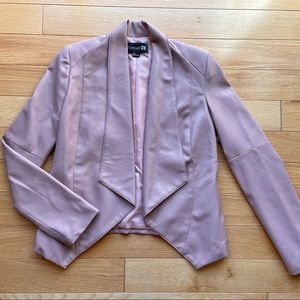 Faux Leather Blazer